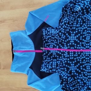 Two Columbia fleece pullovers, size 1X